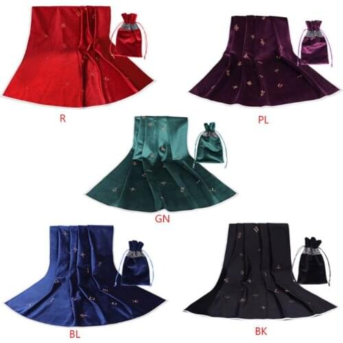 Tarots Tablecloth with Cards Bag Constellation Embroidered Divination Astrology Velvet Altar Tarots Cloth