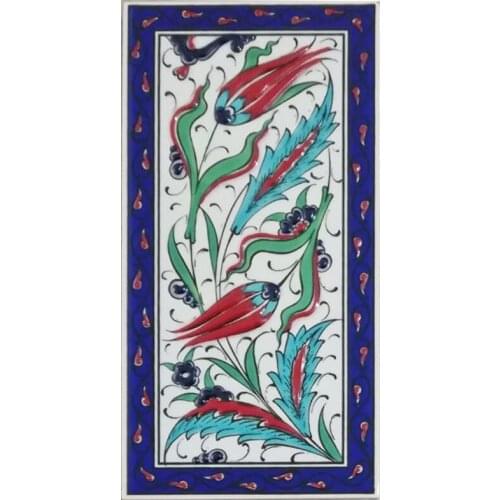 Navy Hand Painted Ceramic Wall Art , Painting Wall Decor, Home decoration , wall decor, painting, ramadan gift