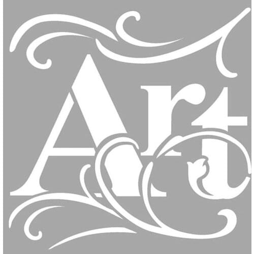 Art Typography Stencil Painting Template 30x30 cm, Walls, Tiles, furniture For Easy and Practical Pattern Application