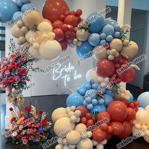 156pcs Latest Hot Sale Balloon Arch Latex Balloons Garland Wedding Party Balloons Supplies Backdrop Decor Moana Decoration