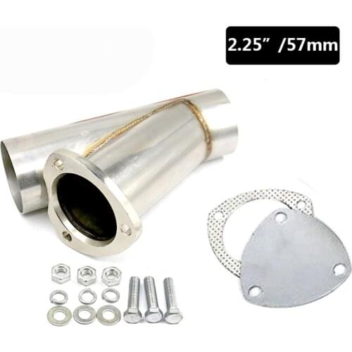 304 Stainless Steel Exhaust Y-Pipe Cutout With Stainless Cap(2.25" inch /57mm ,2.5" inch /63mm,3" inch /76mm ) TT101161