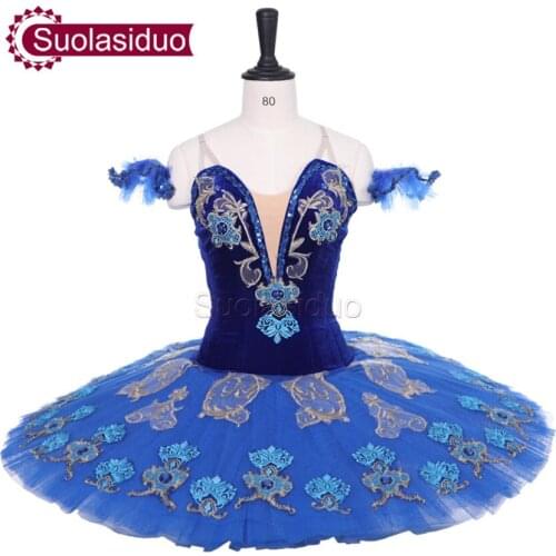 Women Blue Classical Ballet Tutu Stage Wear The Don Quixote Performance Competition Costumes Adult Ballet Dance Apperal Dresses