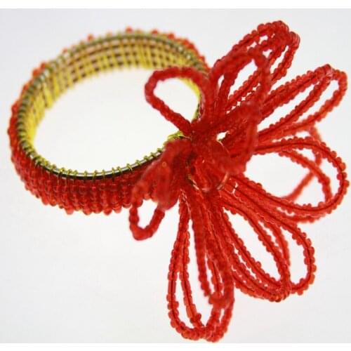 Free shipping beaded wedding flower napkin ring, napkin holder, decoration napkin ring