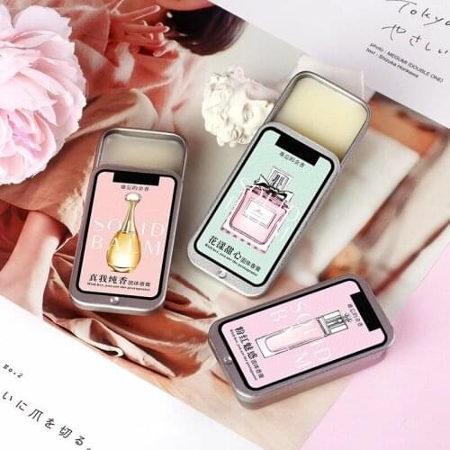 3 PC Solid Balm Set Women Men Portable Solid Perfume Fragrances Mild Long Lasting Aroma Flower Fruit Fragrance Birthday Gift Box