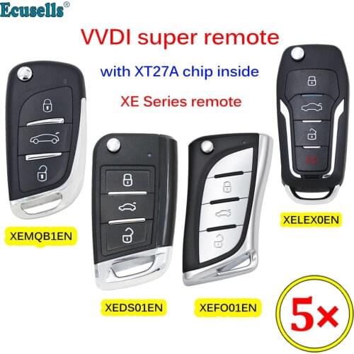 5Pcs/Lot Xhorse XEDS01EN/XEFO01EN/XEMQB1EN/XELEX0EN XE series VVDI Super Remote with XT27A Chip for VVDI2/VVDI Key Tool Max