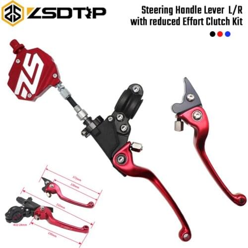ZSDRTP Motorcycle Accessories CNC Aluminum Adjustable Brake Clutch Lever Easy Pull Cable System For Motocross Dirt Pit Bike