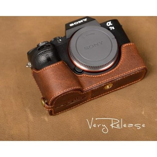 For SONY A7Rii A7M2 A7II A72 A7RM2 A7R2 Camera Genuine leather cowhide Bag Body BOX Case Protective sleeve box base