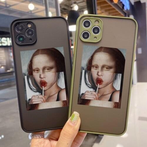 Phone Case For iPhone 12 Pro Max Art Aesthetic David Mona Lisa Coque For iPhone X XR XS 11 7 8 Plus 6S SE20 Soft Bumper Covers