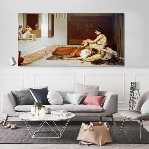 Citon William Waterhouse《After the Dance》Canvas Art Oil Painting Artwork Poster Picture Wall Decor Home Living room Decoration