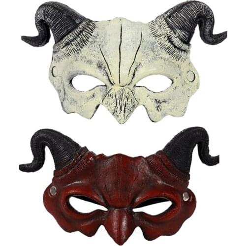 Horror Demon Costume Accessories Devil Mask Novelties Mythical Creature Halfmask