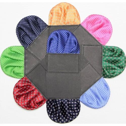 HOOYI 2019 dotted mens prefold pocket square handkerchief tower paper hanky