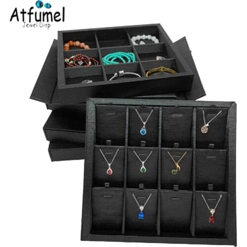 Quality Earrng Jewelry Packaging Box Pendant Display Case Thai Silk Bangle Jewelry Storage Tray With Cover Makep Organizer Box