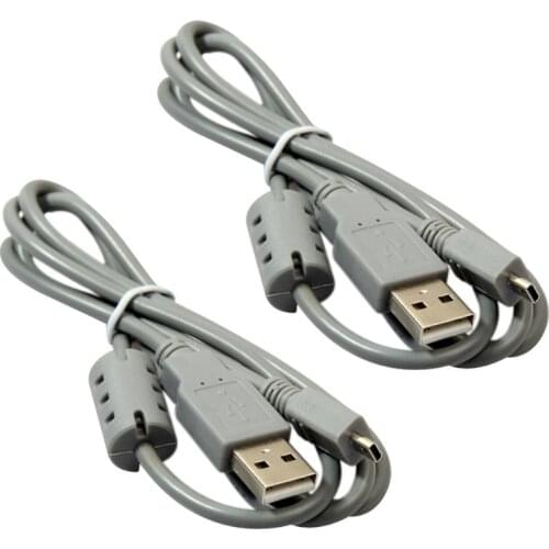 2Pcs 1m USB 8 Pin Data SYNC charging Cable Cord for Nikon for Sony Camera Cybershot Cord Wire Lines for Digital Camera