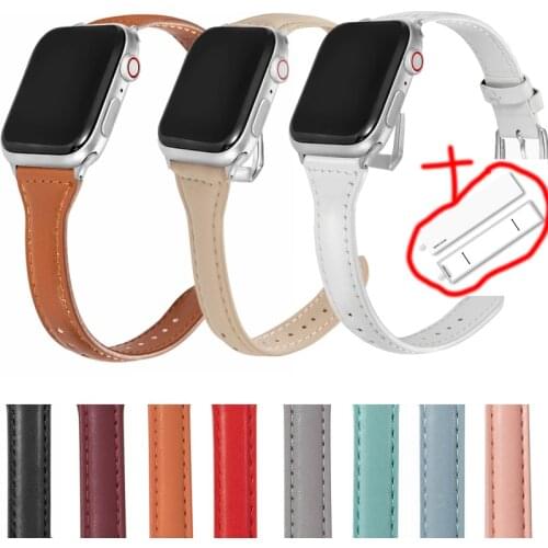 Box+Strap for Apple Watch Band 40mm 44mm 38mm 42mm Bracelet Woman Leather Watch Band Apple watch Series 1 2 3 4 5 6 SE