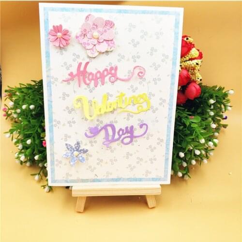 Metal Happy valentines day paper die cutting dies for Scrapbooking/DIY Easter wedding Halloween Easter card