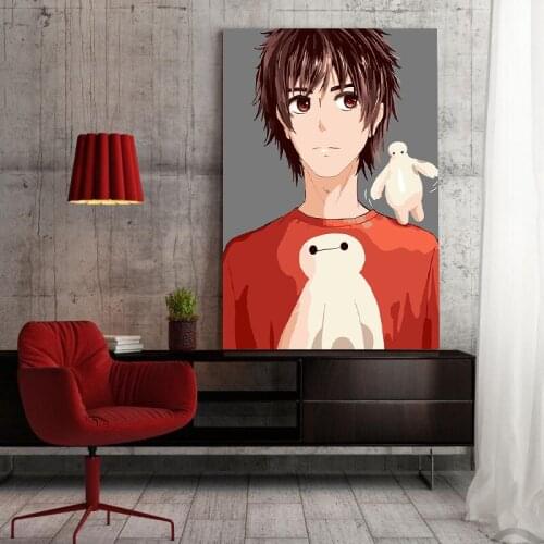 Paint by number art painting by numbers Hand-painted anime big white room corridor decorative painting