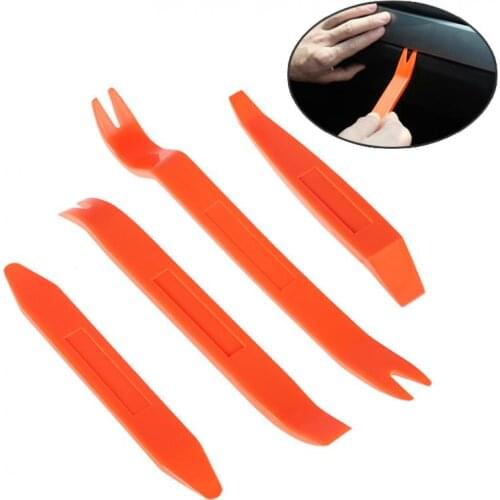 4pcs/lot Plastic Auto Car Pry Tools Car Door Cip Panel Trim Dash Audio Radio Removal Installer Vehicle Dismantling Device