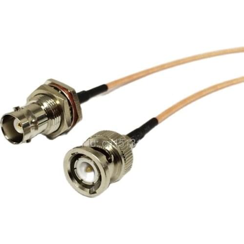 New BNC Male Plug Switch BNC Female bulkhead nut jumper cable RG316 Wholesale Fast Ship 15cm/30cm/50cm/100cm