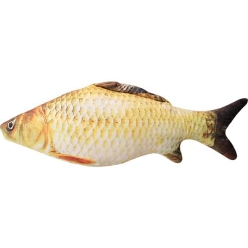 Plush Cat Chew Catnip Toy 11.81in Realistic Fish Toys For Pet Kitten Funny Cat Teasing Scratch Toy Cats Cleaning Teeth Supplies