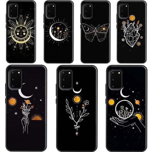 Sun Flowers Cat Snake Moon Case For Samsung Galaxy S21 S20 Plus Note 20 Ultra 10 9 S8 S9 S10 Plus S20 FE Back Cover