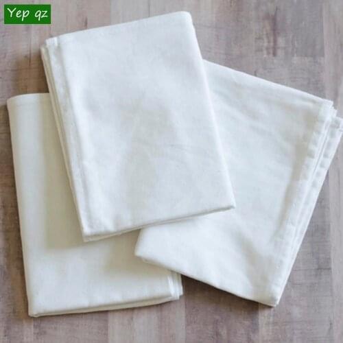 Kitchen decore 3 pcs white flour sack towels 50 x70cm cotton kitchen cloth standrad sizes table cleaning clothes