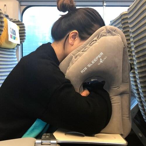 Portable Travel Pillow Inflatable Pillow Neck Pillow Air Soft Cushion Body Back Support Cushion Foldable Blow Neck Cushion