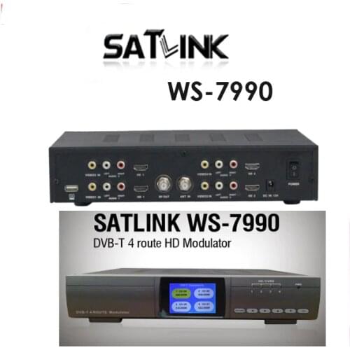 SATLINK WS-7990 DVB-T 4 Route HD MI modulator Digital RF modulator MPEG4 1080P DVB-T Modulator