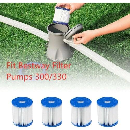 2/4/8pcs Swimming Pool Filter Cartridge Replacement for Bestway Filter Pumps 300/330 Water Filter Cartridge Pump Replacement Kit