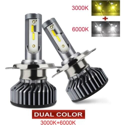 LED Canbus Dual Car Headlight Lamp Bulbs H4 H7 H11 H8 H9 3000K 4300K 6500K 8000K 25000K 9005 9006 LED Bulb Auto Fog Light 2PCS