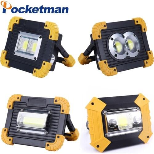 100W Led Portable Spotlight Work Light USB Rechargeable Flashlight 2*18650 Or 3*AA Battery For Hunting Camping Led Latern