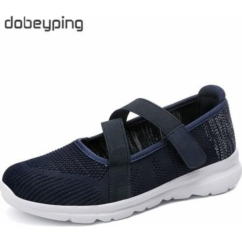Spring Autumn Womens Shoes Slip On Female Flats Shoe Breathable Air Mesh Walking Mother Loafers Fabric Ladies Single Sneakers