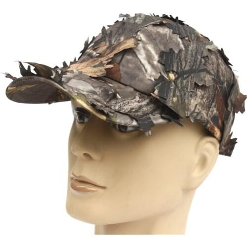 Hot Sale Outdoor Tactical Military Camouflage Cap with Bionic Leaf Army Camo Hunting Hat Sniper Hidden Jungle hat