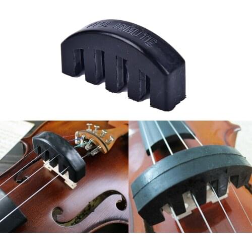 1PCS Violin Practice Mute Heavy Black Rubber Violin Silencer Acoustic Electric