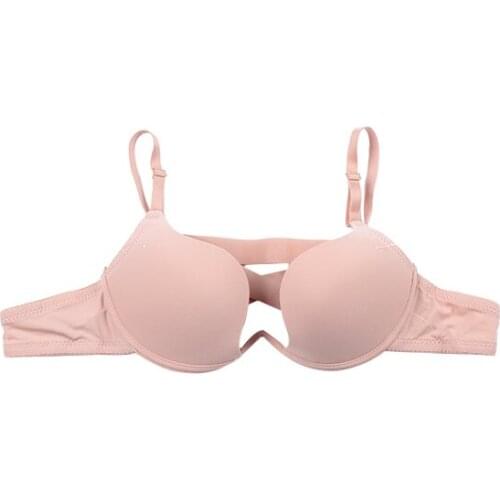 Women Deep U Bra Sexy LingerieLow Cut Super Push Up Backless Underwear Female Breathable Bralette Ladies Sujetador Intimates