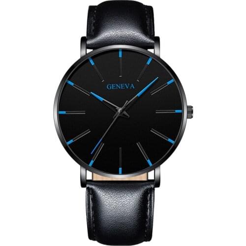 Reloj Hombre 2020 Mens Minimalist Watches Ultra Thin Leather Belt Watch Luxury Mens Watch Business Casual Quartz Wristwatch