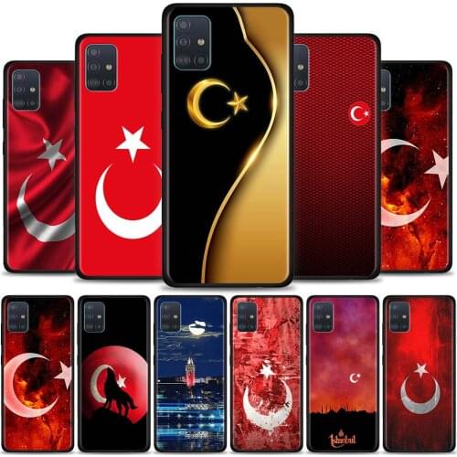 Phone Case for Samsung Galaxy S20 FE S21 Ultra 5G S8 S9 S10 S20 Plus S10e Silicone Soft Matte TPU Cover turkey turkish flag