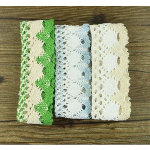 Color Hot Sale Cotton Lace Roll Ribbon Knit Adhesive Tape Sticker Craft Decoration Fabric