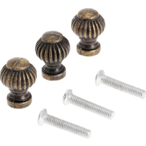 6Pcs Mini Knobs Vintage Lantern Shape Handles Antique Bronze Case Drawer Cupboard Pull Decorative Jewelry Wooden Box 14mmx19mm