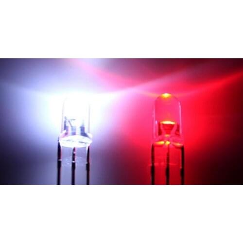 Through Hole Bicolor Biocolor 5mm Red/White LED Diode Light Beads ROHS Common Anode/Cathode