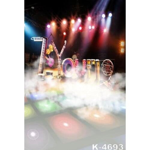 Party Backdrop Music Dance Show Time Stage Recorder Ball Photography Background Photophone Photocall Photozone