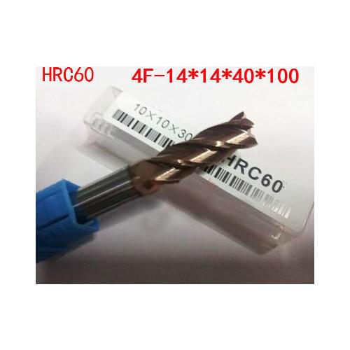 Cnc cutter tool TAPC tungsten alloy milling cutter HRC60 4F*14*14*40*100