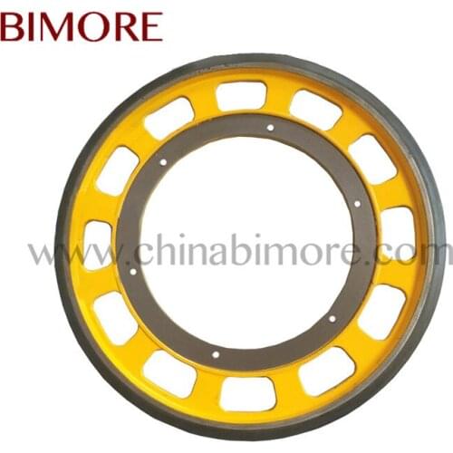 BIMORE KM5252112G01 KM1353110 Escalator Parts Handrail Friction Wheel 588*30*330 Screw Hole 10mm