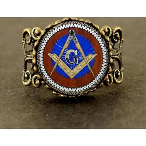 Hot Theme Masonic Freemason Freemasonry G Ring world best friends Mens Gift drop Shipping freedom 1pcs/lot adjustable steel man