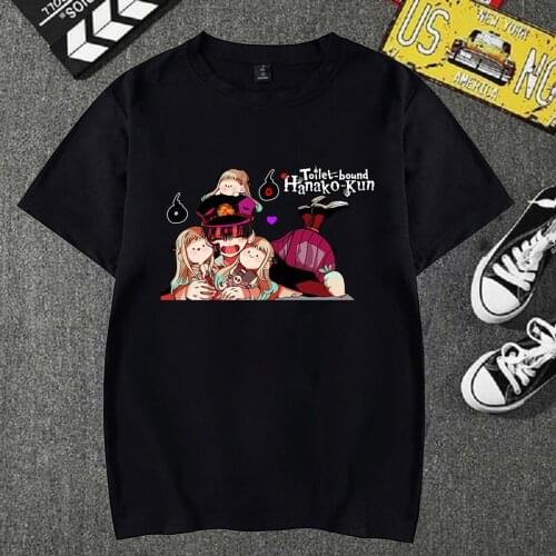 Kawaii Hanako-kun Men Women T-shirt Tops Funny Anime Harajuku Tshirt Toilet-bound Hanako-kun Print Top Tee Clothes Short Shirt