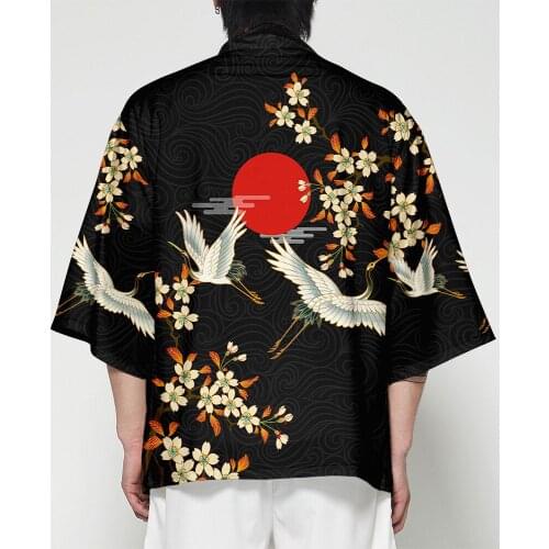 Men Japanese Kimono Cardigan Men Samurai Costume Clothing Kimono Jacket Mens Forest kimono Shirt Streetwear