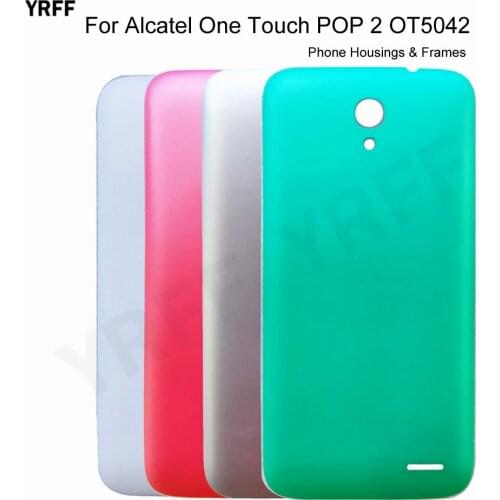 Phone Battery Housings Frames For Alcatel One Touch POP 2 5042D OT5042 5042 Battery Housing Back Cover Door Plastic Case
