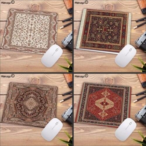 Mairuige Promotion 18*22CM mousepad Persian carpet style rubber anti-slip laptop computer game mouse pad for CSGO dota2 pad mat