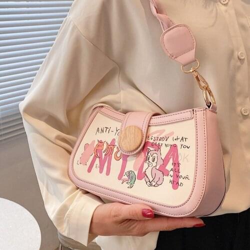 Small bag handbags 2021 new tide texture shoulder bag spring messenger bag high sense of armpit bag
