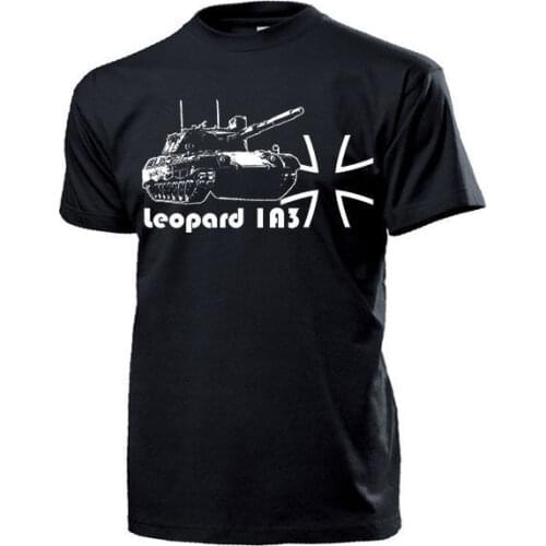 Newest 2019 Men O Neck Cotton T-Shirt Leopard 1A3 German Army Tank Tank Panzer Leo1 Kampfwertsteigeru Urban Kpop Tee Shirts