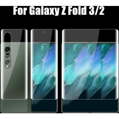 3 in 1 Front and Back Soft Protective Film For Samsung Z Fold3 5G Screen Protector Hydrogel Film For Samsung Galaxy Z Fold 3
